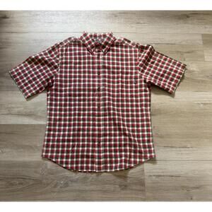 Woolrich Red Plaid Button Down Short Sleeve Shirt‎ Men's M